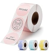 OFFNOVA 4 Rolls Direct Thermal Labels 2" Adhesive Multipurpose Circle Labels, Sticker Labels for ...