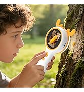Aikokkl Kids Microscope Orange Deer - Digital Handheld STEM Kit & 1080P Camera (600x Zoom) - Port...