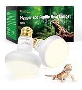 Reptile Heat Lamp Bulbs, 2 Pack 100W Infrared Heat Bulb Turtle Basking Bulb Bearded Dragon Tank A...