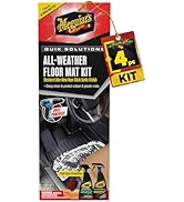 Meguiar's Quik Solutions All-Weather Floor Mat Kit – All Weather Floor Mat Cleaner and Car Mat Pr...