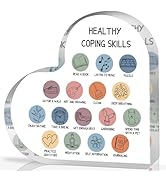 Therapy Office Decor, Anxiety Healthy Coping Skills Mental Health Decorations for Social Worker C...