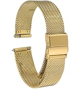 HARFINGTON Stainless Steel Mesh Watch Band Quick Release Metal Watch Strap Adjustable Replacement...