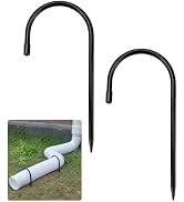 2 Pack Downspout Anchor Stakes for 4 Inch Round Extensions, | Heavy Duty Metal Rain Gutter Drain ...
