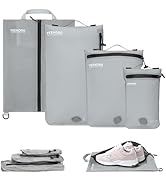 YEEKORO 4 Set Vacuum Bags for Travel, Professional Reusable Organizer Bag with IPX8 Waterproof Zi...