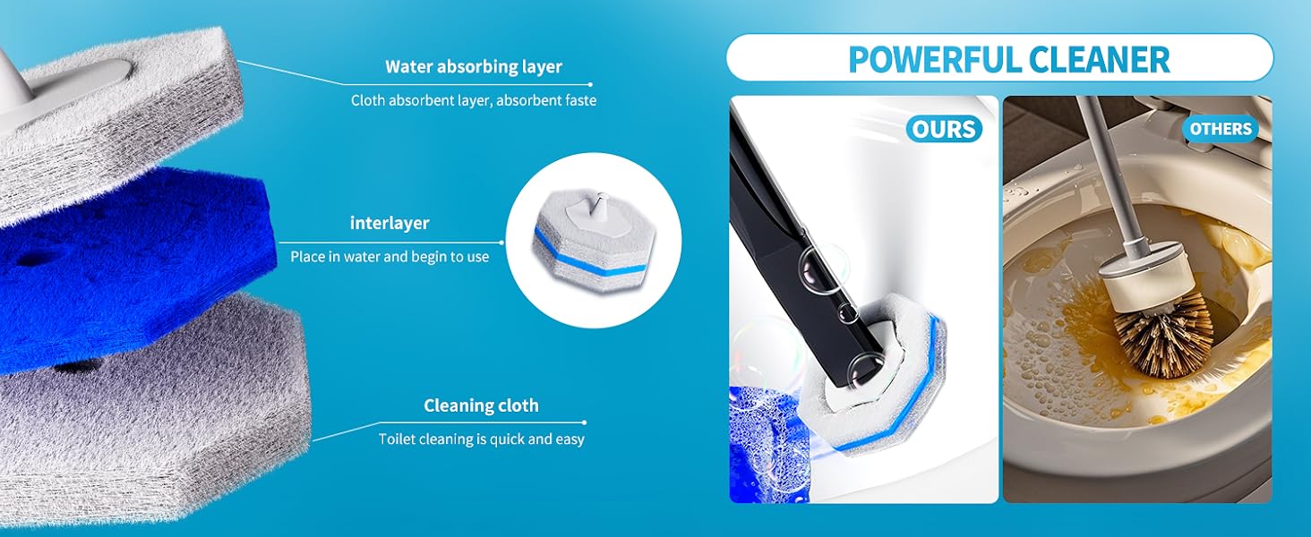 Disposable toilet brush