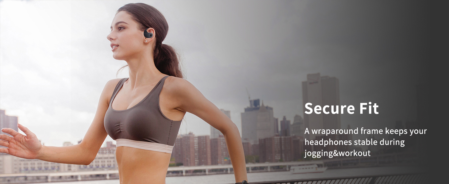 Ergonomics, wearing fit, exercise, fitness, and running can maintain stable sports headphones