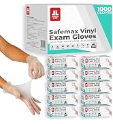 London Labs Medical Clear Vinyl Gloves Powder Free & Latex Free, Disposable, Food Safe