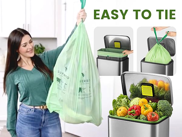 4 gal compost drawstring bags