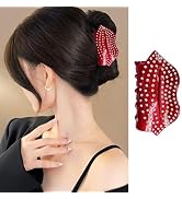 1 Pack Valentine's Day Hair Clips for Women Wine Red Sexy Lips Exquisite Claw Clips for Thick or ...