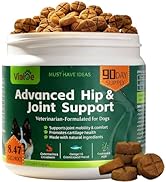 Vialoe Advanced Dog Hip & Joint Chews - Concentrated with Glucosamine, Chondroitin, High-Potency ...