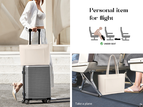 Faux Leather Tote Bag White