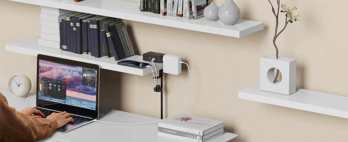 Dorm Room Clamp Power Strip