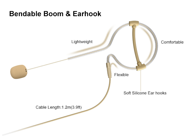 Headset Headworn Single Earhook Microphone