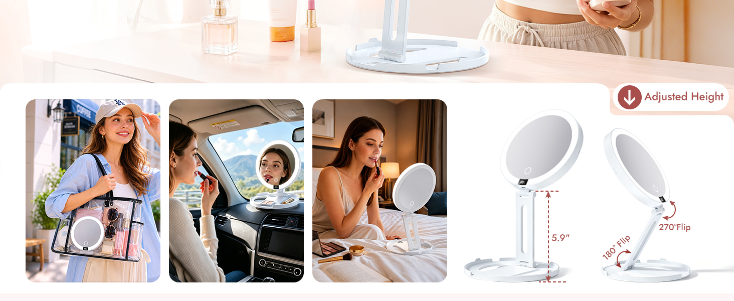 adjustable makeup mirror