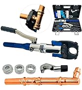 IBOSAD Copper Tube Fittings Hydraulic Pipe Crimping Tool with 1/2 inch,3/4 inch and 1 inch Jaw Co...