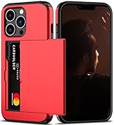 Nvollnoe for iPhone 13 Pro Case with Card Holder Heavy Duty Protective Dual Layer Shockproof Hidd...
