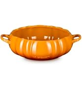 Le Creuset Stoneware Pumpkin Serving Bowl, 4 qt., Persimmon