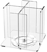 KOTEMON Cup and Lid Holder, 4 Compartment, Square | Rotating Coffee Cup Dispenser Lid Carousel fo...