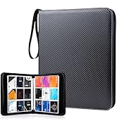 WOT I Trading Card Binder, 900 Pockets Sleeves with Zipper, Double Sided Pockets Card Holder Carr...