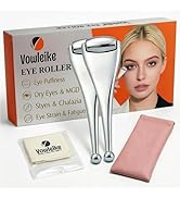Vowleike 2-Pack Metal Eyelid Massager - Hot & Cold Meibomian Gland Expressor for MGD, Dry Eyes, S...