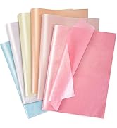 Larcenciel 60 Sheets Tissue Paper, 6 Metallic Colors Tissue Paper for Gift Bags and Wrapping, Gli...