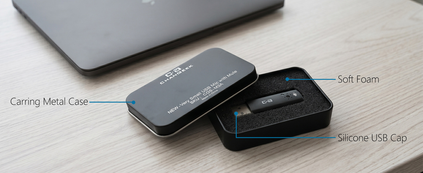 USB Computer Microphone for Laptops with Carrying Case