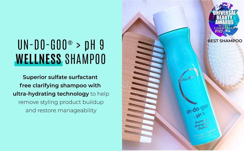 Undoogoo pH9 Wellness Shampoo - Clarifying shampoo with ultra hydrating technology to remove buildup