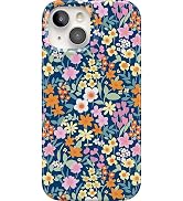 Casely Designed for iPhone 15 Case | Full Bloom | Navy Floral Phone Classic Case | Compatible wit...