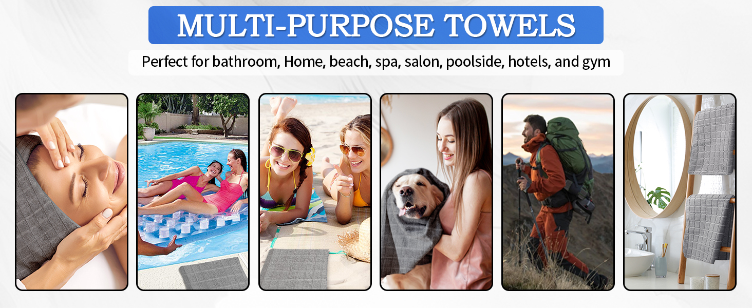Highly Absorbent for Bathroom, Pool, Gym, Spa, and Hotel Use