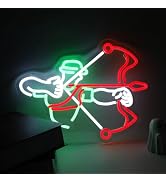 Archery Neon Sign for Sports Fan, Archery Player Led Light for Playing Archer Fan, Club, Game Roo...