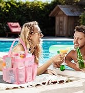 mesh shower caddy pink