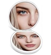 SisKokoro Compact Mirror with Light, Rechargeable 40X Magnifying Mirror with 3 Lighting Modes & D...