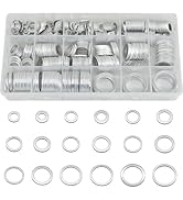 540pcs Oil Drain Plug Gaskets Oil Crush Washers Aluminum Flat Washers Automotive Engine Washers A...