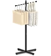 Ansionsol 42-48 Inch Adjustable Height Shopping Bag Rack, Heavy Duty Metal T-shaped Grocery Bag H...
