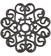 GASARÉ, Cast Iron Trivet for Hot Dishes, Pots, and Pans, Metal Trivet, Victorian Design, Rubber F...