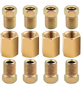 12PCS 3/16" Brake Line Fittings Kit,3/16" Brake Line Unions & Tube Nuts for Double/Inverted Flare...