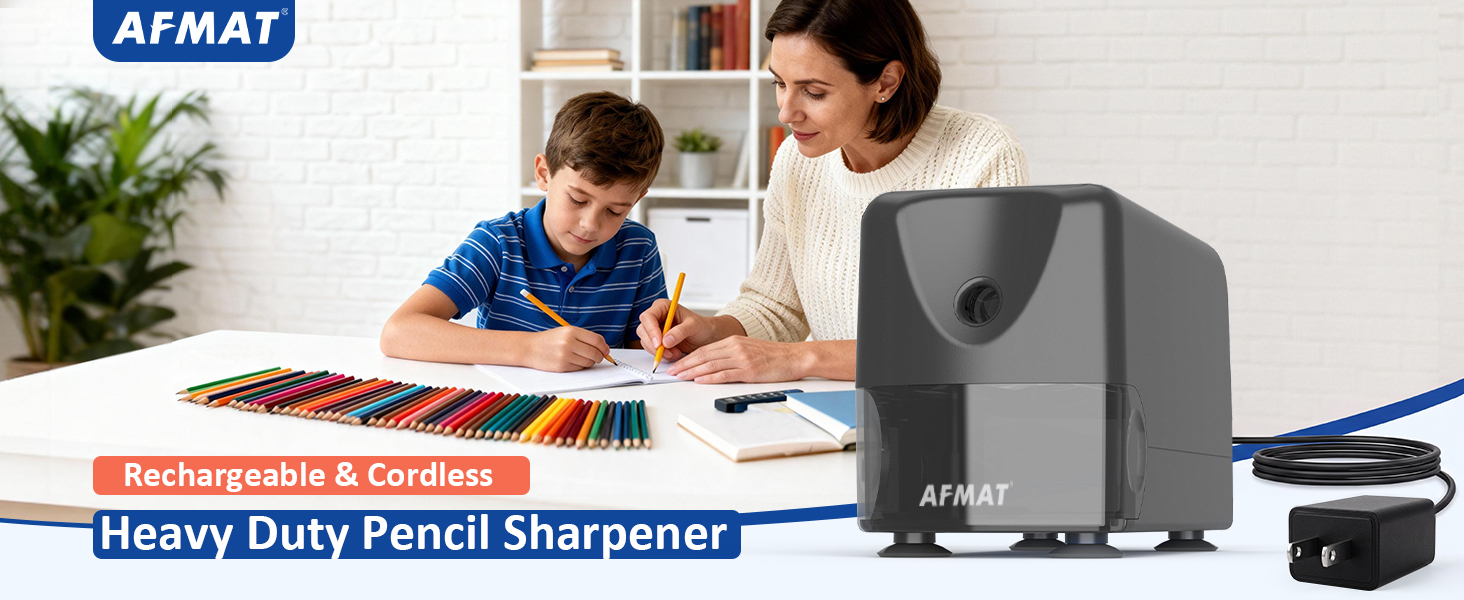 AFMAT PSD3 Cordless Pencil Sharpener Heavy Duty