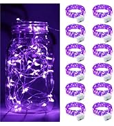 12 Pack Fairy Lights Battery Operated, String Lights 7ft 20 Mini LED Fairy Lights Silver Wire twi...