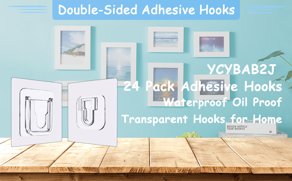24 Pack double side wall hooks
