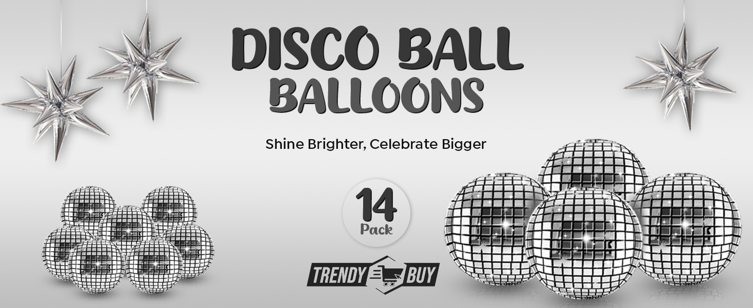 disco balloons, disco ball balloons, party decoration