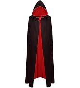 CPCOIN Halloween Double Sided Vampire Cloak Capes Unisex Adult Reversible Cloaks with Hood Witch ...