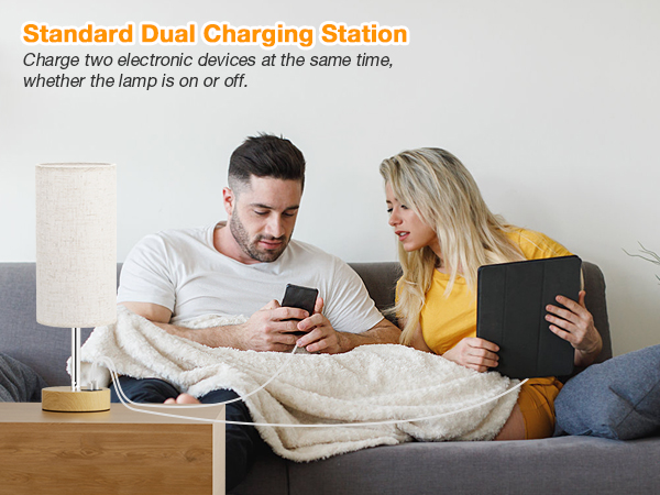 bedside table lamps with usb