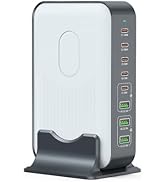200W MAX USB C Fast Charger Block, 8 Ports Chagring Station Dual 100W PD PPS HUB for Multiple Dev...