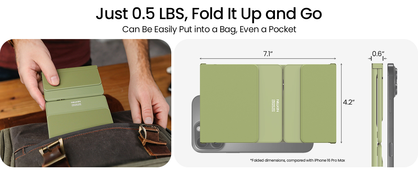 Foldable keyboard weighs just 0.5 lbs and fits in a bag or pocket at 7.1 by 4.2 by 0.6 inches