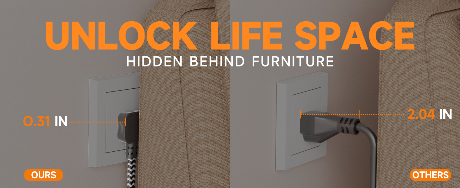 FLAT EXTENSION CORD BLACK