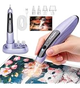 Caydo Electric Diamond Art Pens with Light, Wireless, 3 Adjustable Suction Levels, Rechargeable D...
