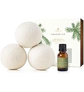 Thymes Wool Dryer Balls Set – Includes 3 Wool Laundry Balls + 1 Scented Laundry Fragrance Oil for...