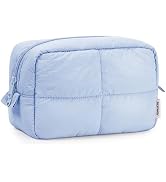 Narwey Puffy Makeup Bag for Travel Women Girl, Quilted Makeup Bag Cosmetic Bag, Cute Puffer Make ...