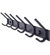 WEBI Coat Rack Wall Mounted,17-1/8 Inch Hooks for Hanging Coats,Heavy Duty Metal Hook Rail with 6...