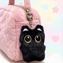 Black Cat Plush Keychain